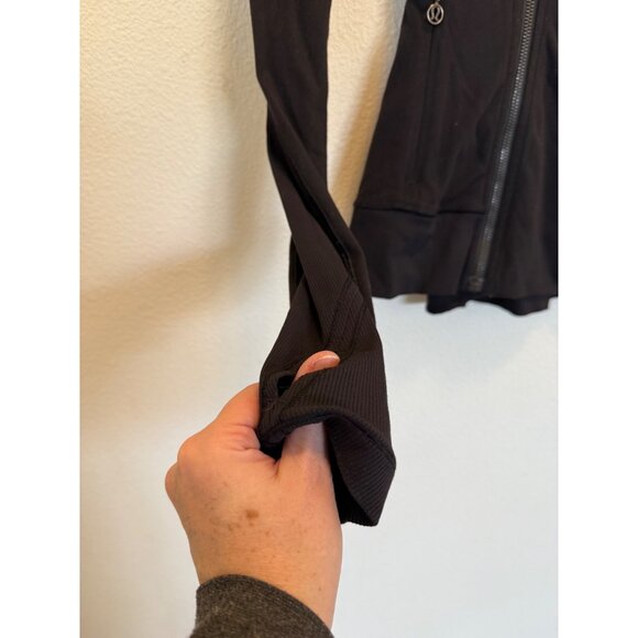 Lululemon Bhakti Yoga Jacket Women's Black Asymmetrical Zip Size 4 Athletic‎ - Picture 6 of 13